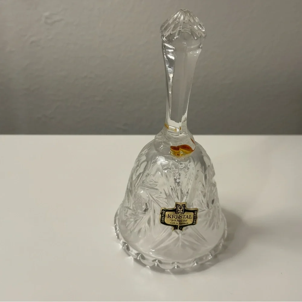 Crystal Zajecar 24 Percent Lead Vintage Crystal Hand Bell
